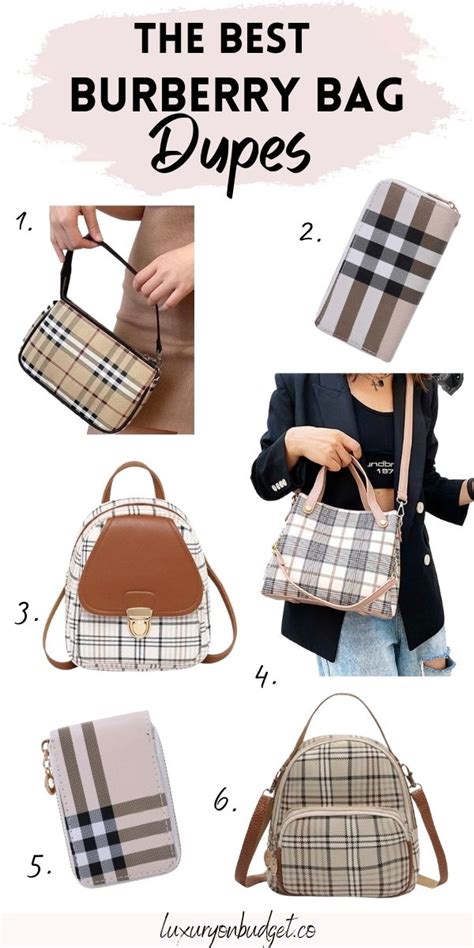 burberry dupe bag|burberry look alike bags.